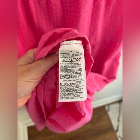 Juicy Couture Pink Cotton Tiered Midi Summer Dress with Pockets - Picture 8 of 14